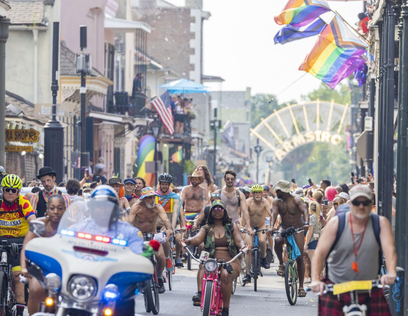 Annual World Naked Bike Ride rolls through New Orleans Photos