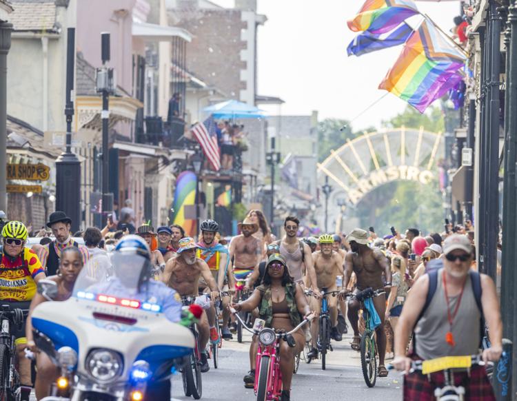 Annual World Naked Bike Ride rolls through New Orleans Photos