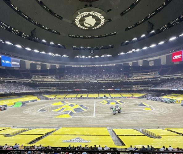Monster Jam monster truck gladiators compete in Caesars Superdome