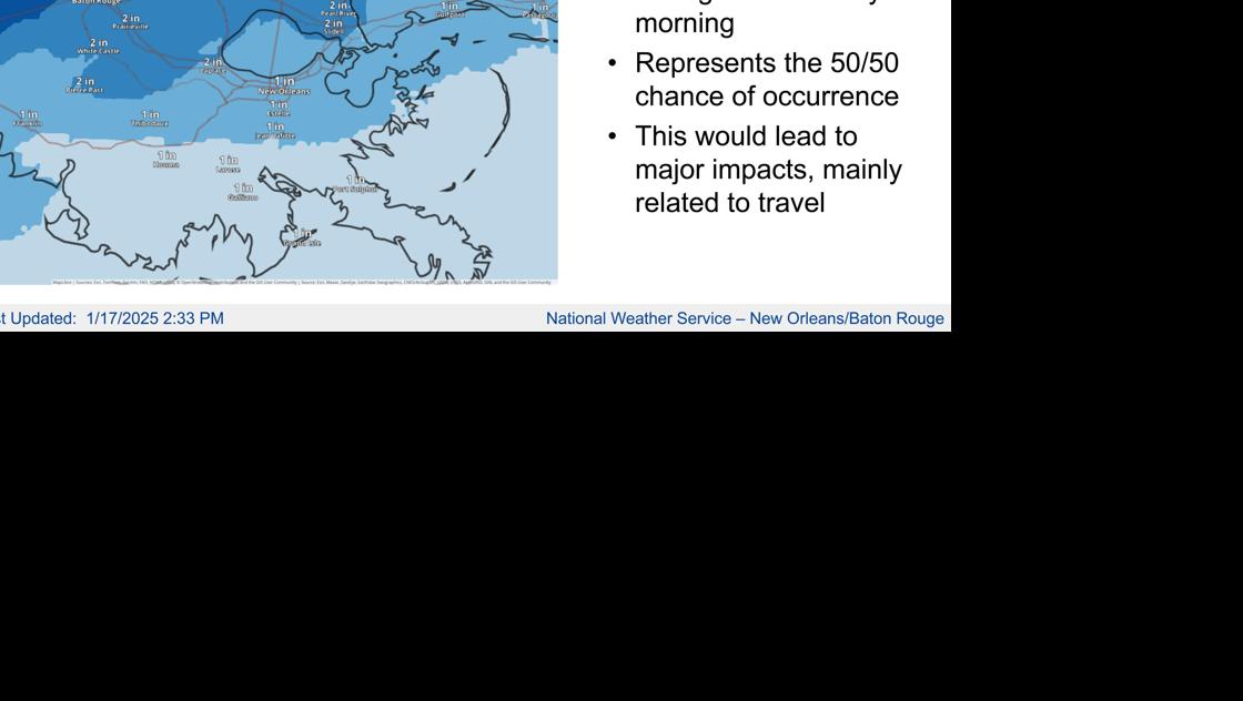 How much snow will New Orleans and Baton Rouge get? Weather