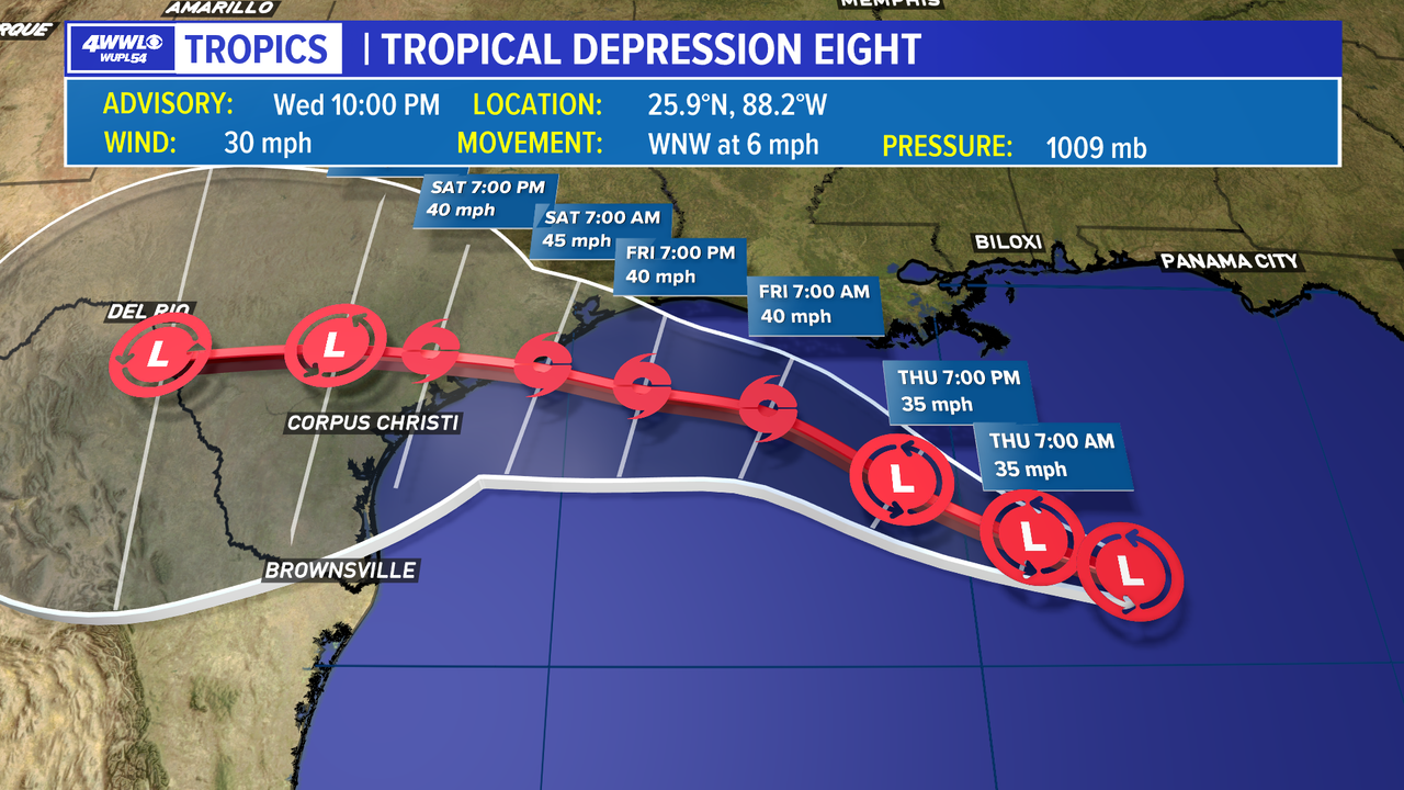 Tropical Depression No. 8 forms in Gulf of Mexico: See the first ...