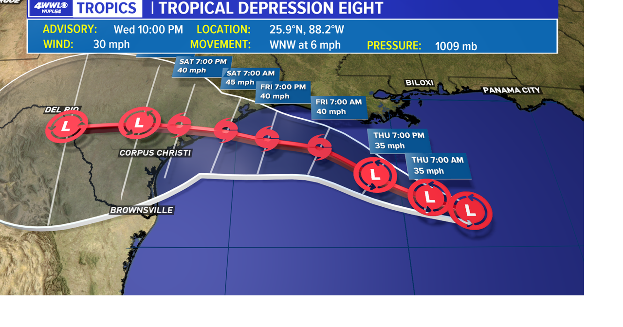 Tropical Depression No. 8 forms in Gulf of Mexico: See the first ...