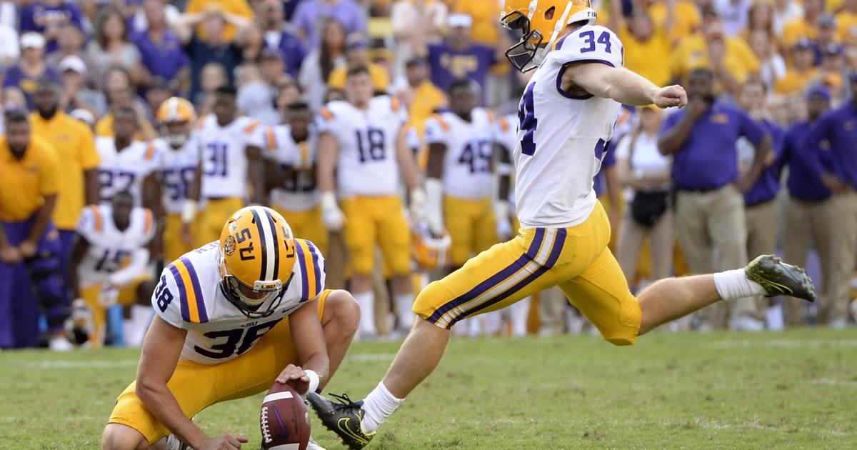 Connor Culp Nothing but him and the ball: LSU kicker Connor Culp blocks out the ...