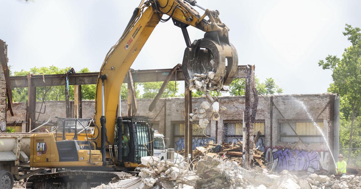 Demolition of derelict riverfront warehouses in Holy Cross nears completion