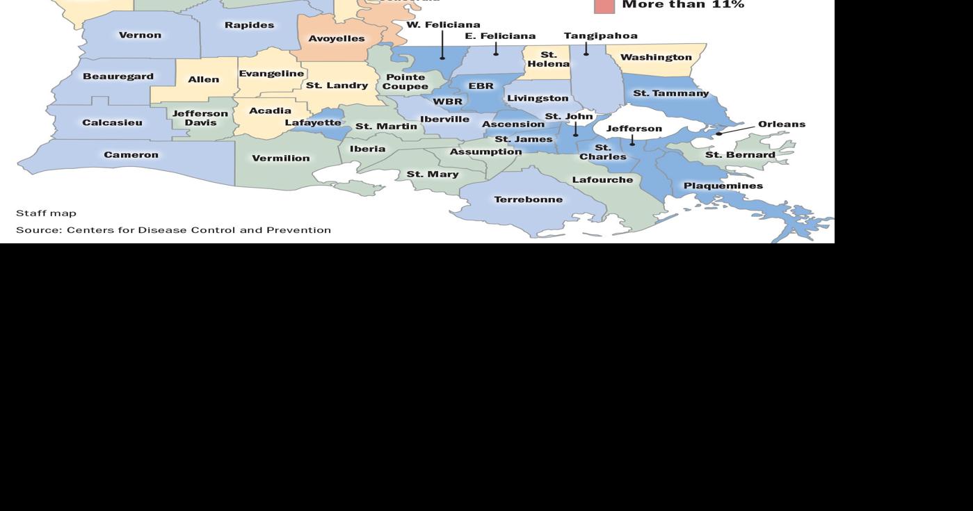Only 4 Louisiana Parishes Have COPD Rates Below the U.S. Average: See the Data