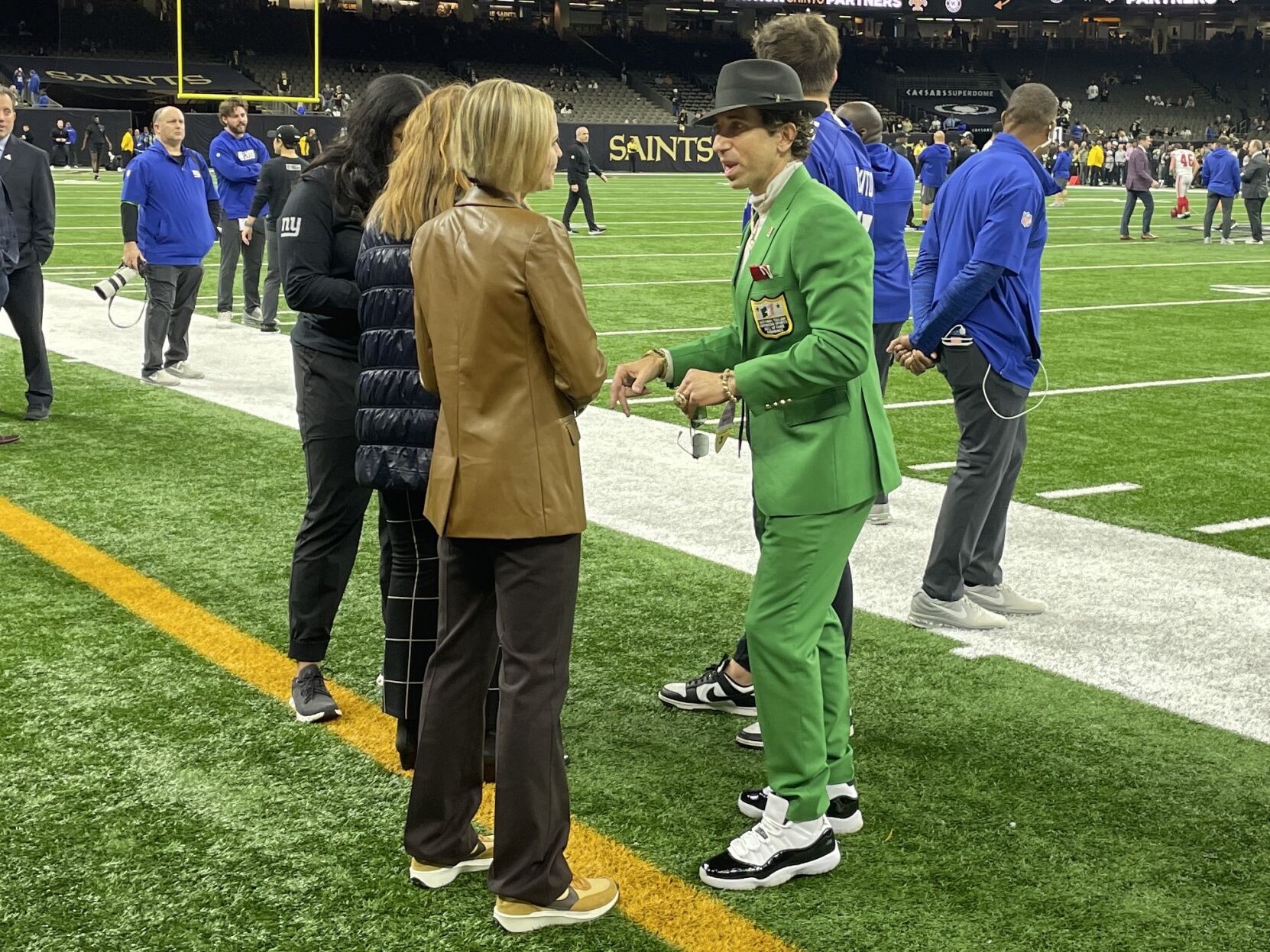 Tommy DeVito's Sean Stellato In Wild Suit For Giants-Saints | Saints ...