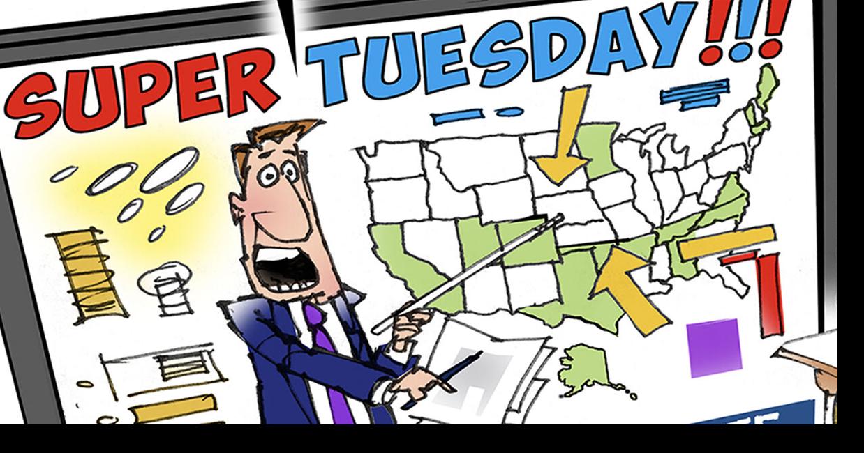 Super Tuesday 2024 cartoon Walt Handelsman