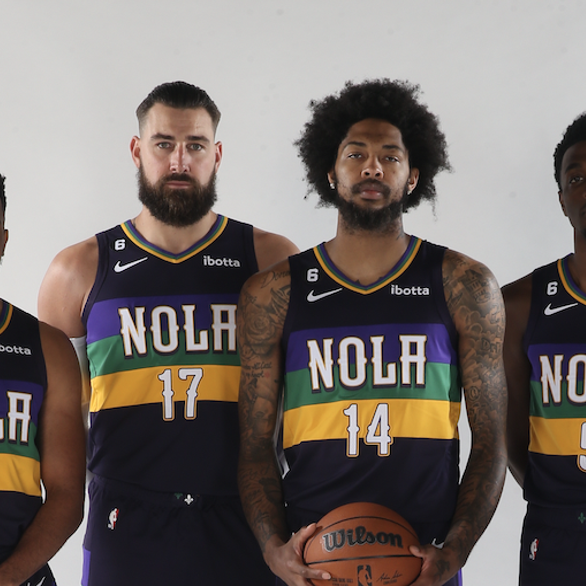 The Pelicans brought back their weird Mardi Gras jerseys