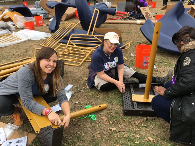 'KaBoom' a new playground is built at Gretna school in a day