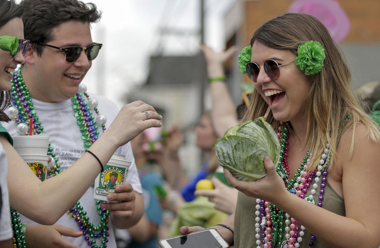 When did St. Patrick’s Day parades start tossing cabbages