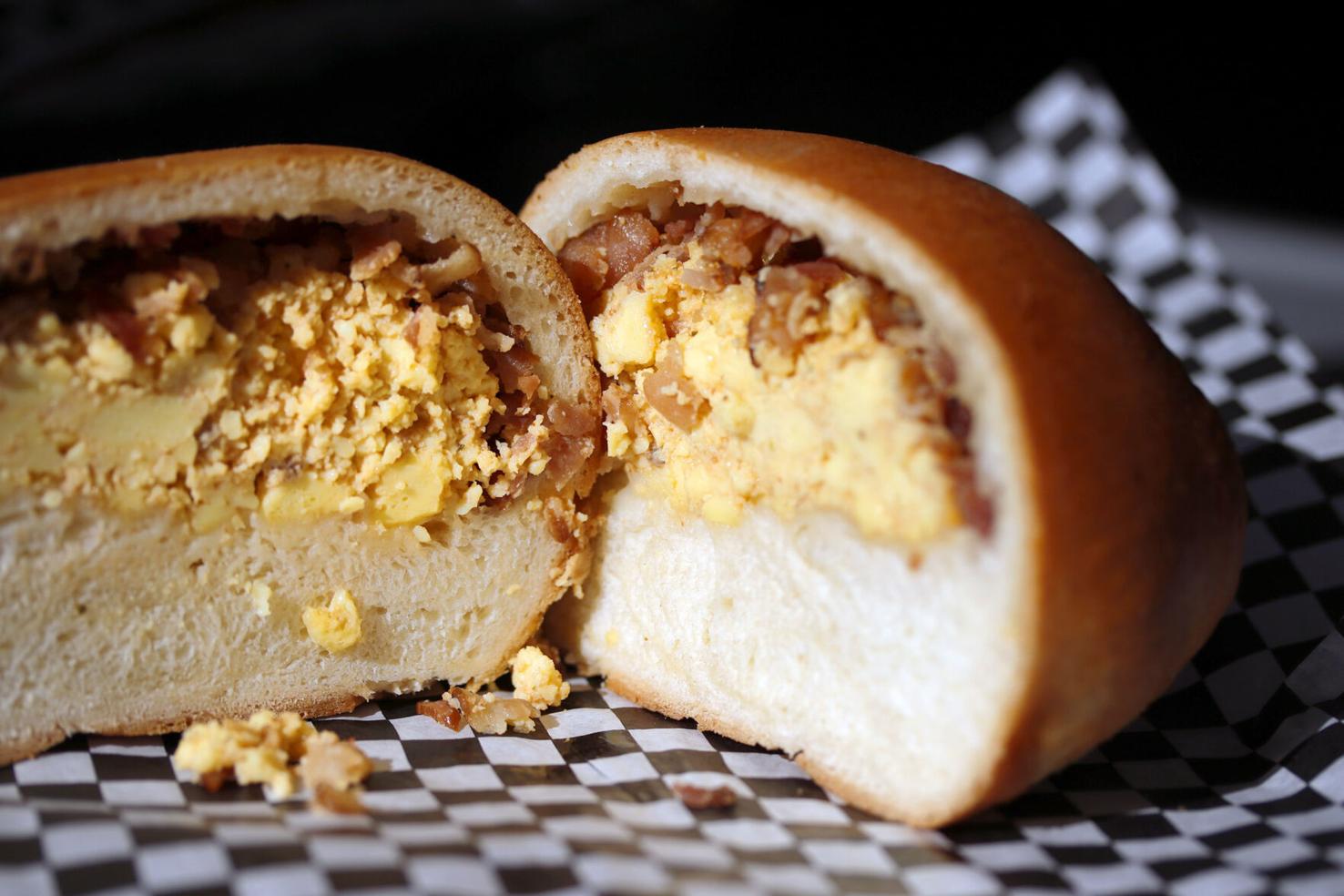 Bacon, egg and cheese kolache