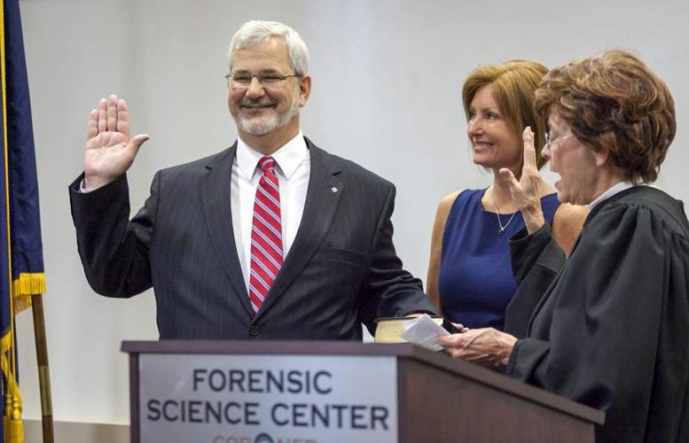 Preston praises holdover staff as he takes office as Tammany coroner