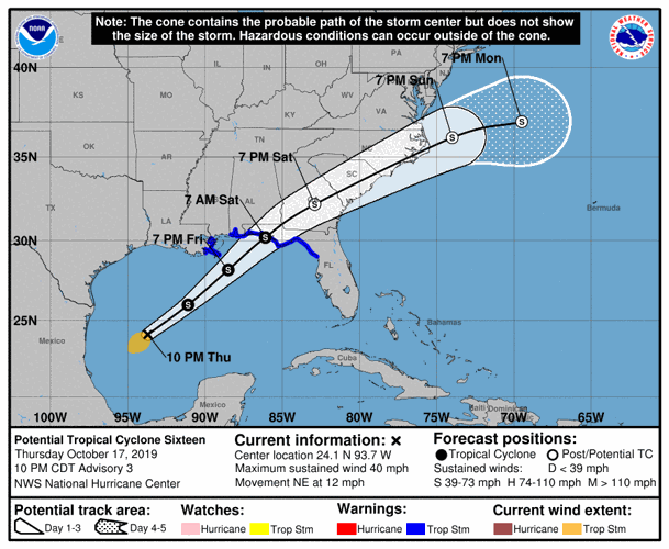Tropical Storm Nestor expected to form Friday in Gulf of Mexico; see ...