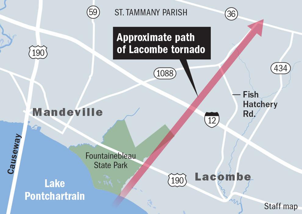 'It all happened so fast': Tornado cut across St. Tammany leaving tree 