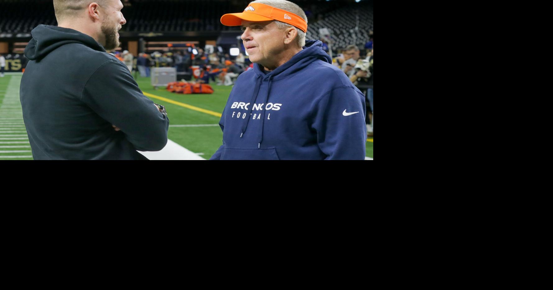 Broncos coach Sean Payton catches up with Saints players Saints