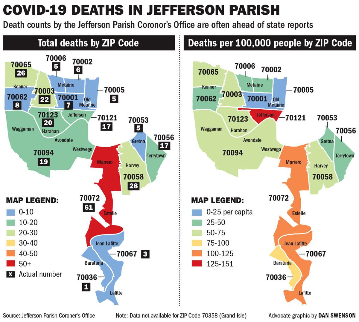 Jefferson Parish Zip Code Map This Marrero Church Has Been Ravaged By Coronavirus As Jefferson Parish's  West Bank Takes Huge Hit | Coronavirus | Nola.com