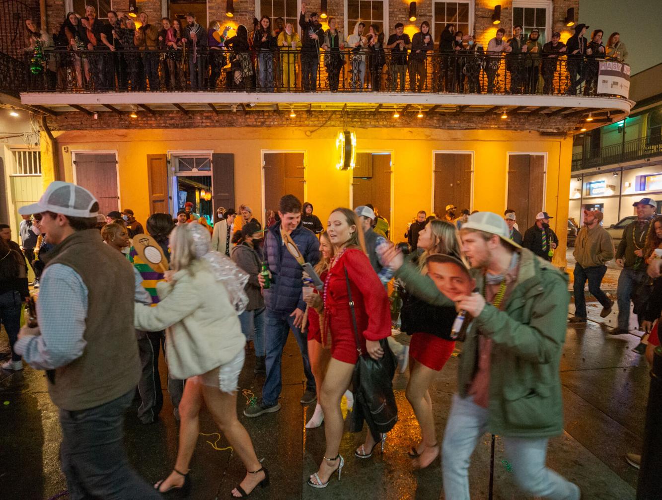 Photos The party continues on Bourbon Street in New Orleans during the