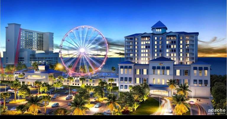 When will sky bar giant Ferris wheel open at Margaritaville Biloxi