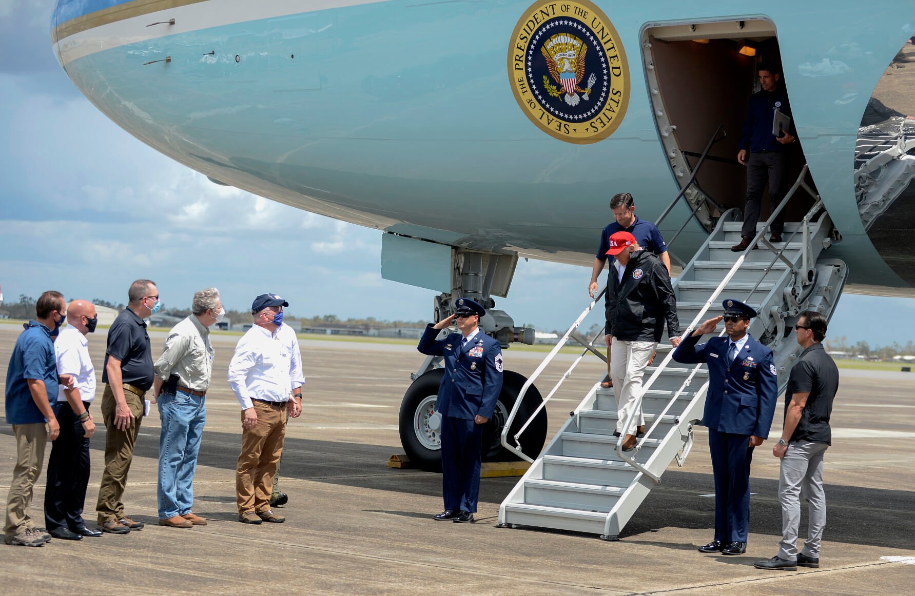 President Trump Surveys Hurricane Laura Damage: 'I'm Here To Support ...