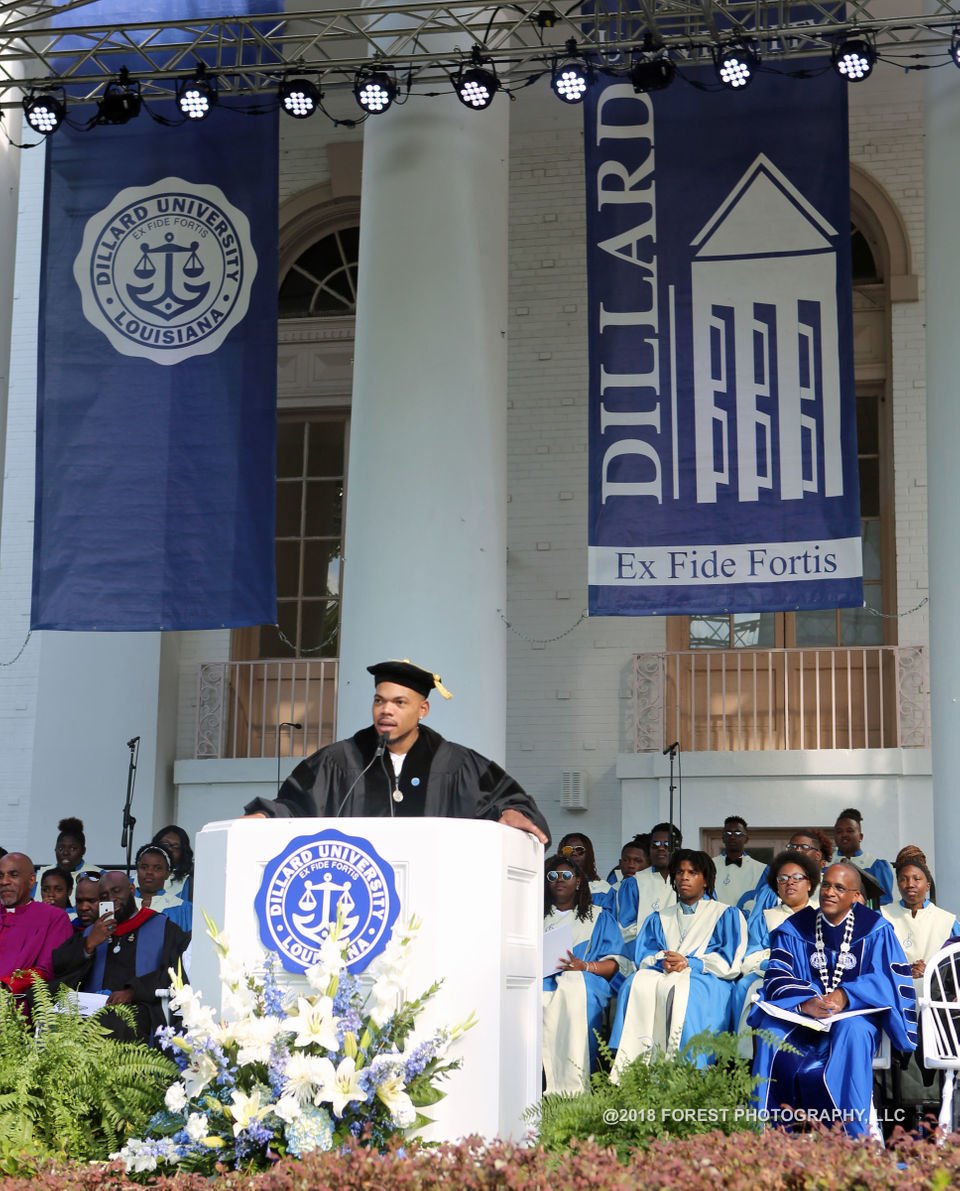 Chance the Rapper urges Dillard's graduates to surpass their