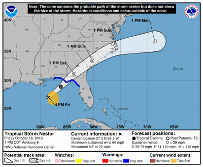 Tropical Storm Nestor forms in the Gulf of Mexico; see latest track ...