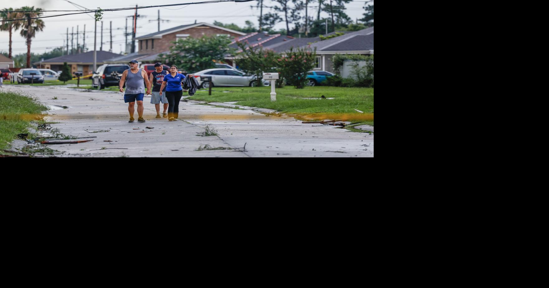 Photos: A small tornado hits the Arabi neighborhood