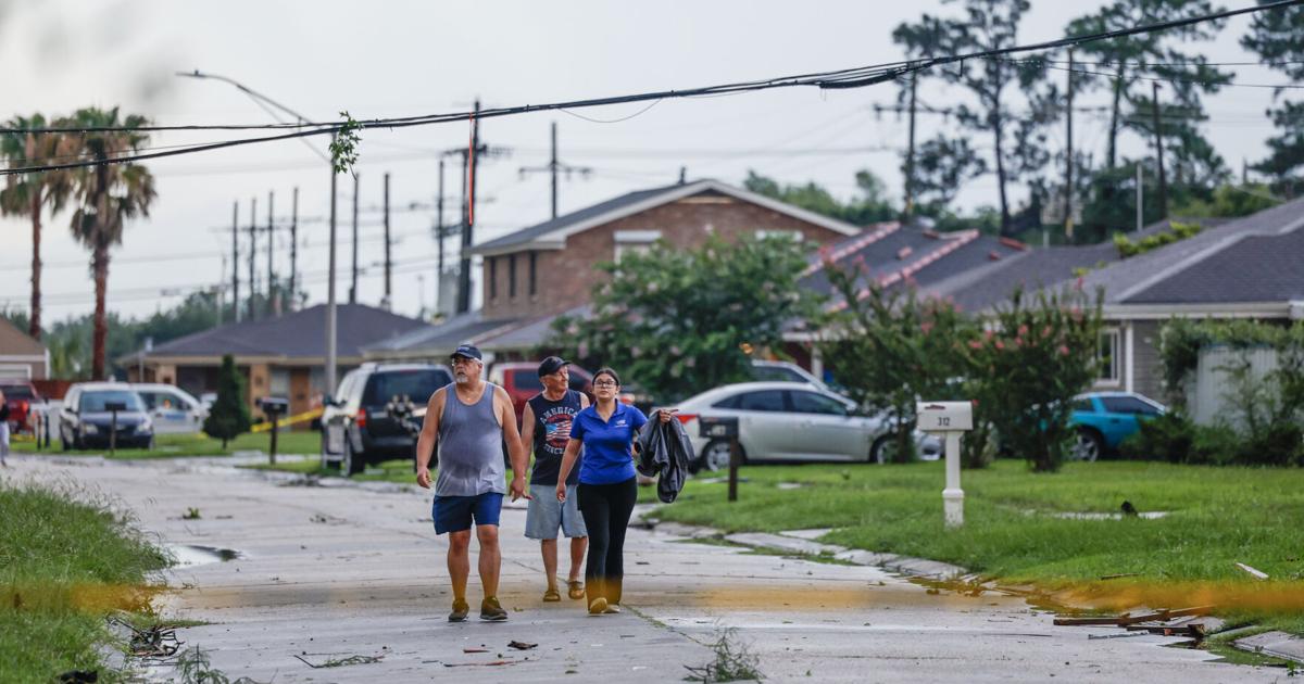 Photos: A small tornado hits the Arabi neighborhood