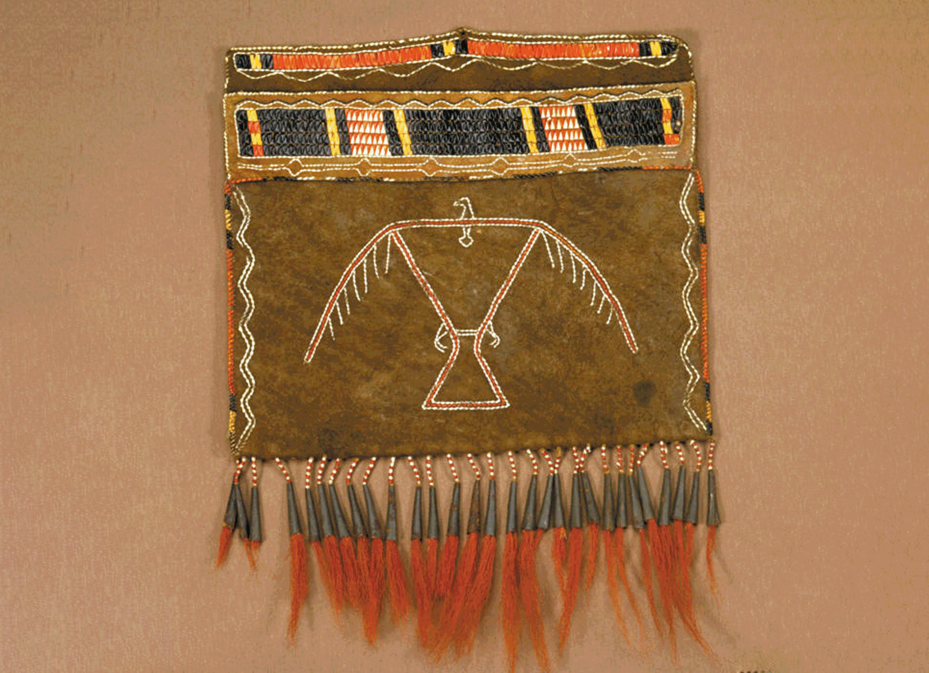 Anishinabe Bag Was Etched With Powerful Thunderbird Symbol, Hung With ...