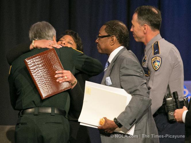 Wives of Baton Rouge officers killed in shooting speak at memor