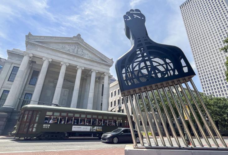 Black Power Afro pick sculpture is about as good as public art gets
