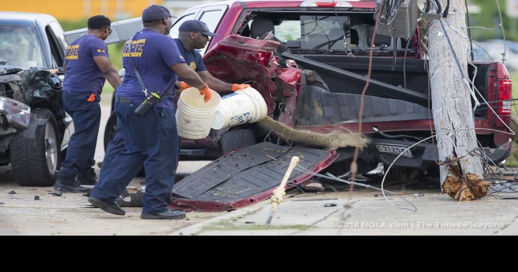 3 cars involved in crash near Louisa Street and Higgins Boulevard in New Orleans Photos