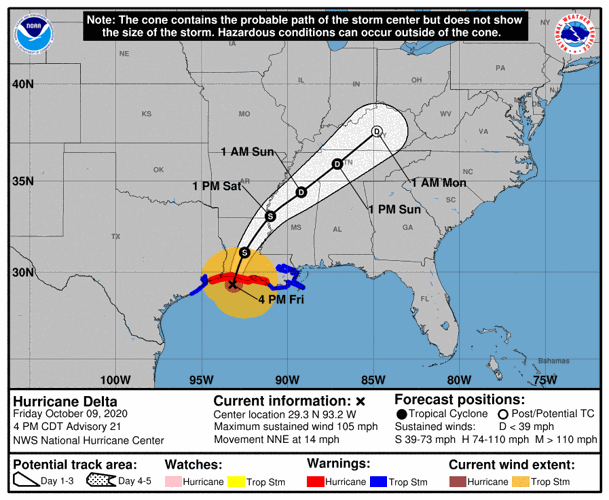 Hurricane Delta Makes A Soggy Windy Landfall In Southwest Louisiana Friday Evening 2396