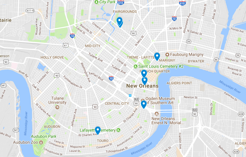 Map From French Quarter To Cbd Several Robberies Reported Across New Orleans Area On Friday 4528