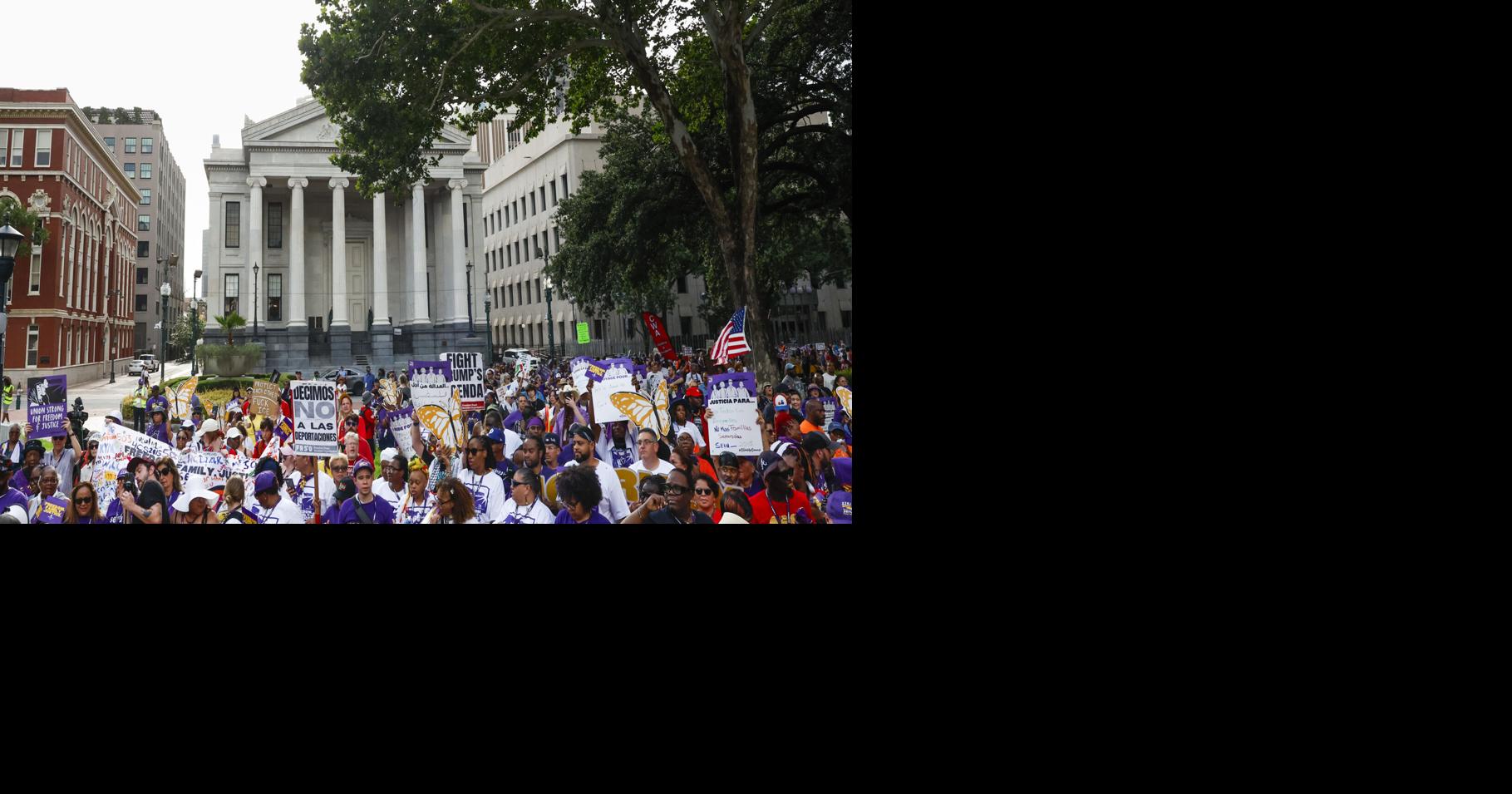 ‘The system itself is the problem’: Hundreds rally in New Orleans against ICE raids