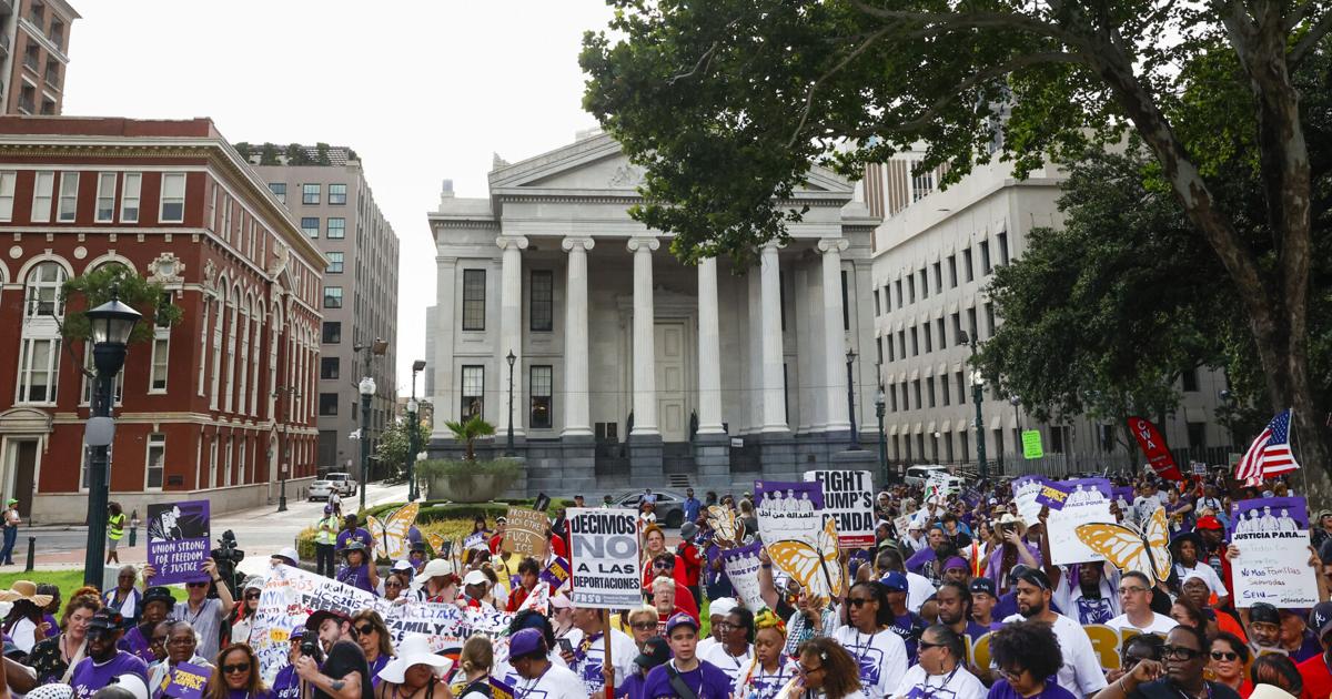 ‘The system itself is the problem’: Hundreds rally in New Orleans against ICE raids