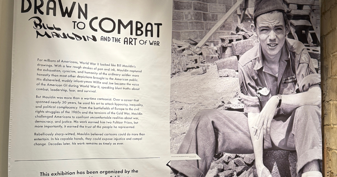 Bill Maudlin cartoons that entertained WWII soldiers now in display in New Orleans