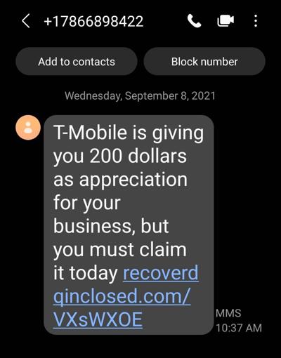 T-mobile scam