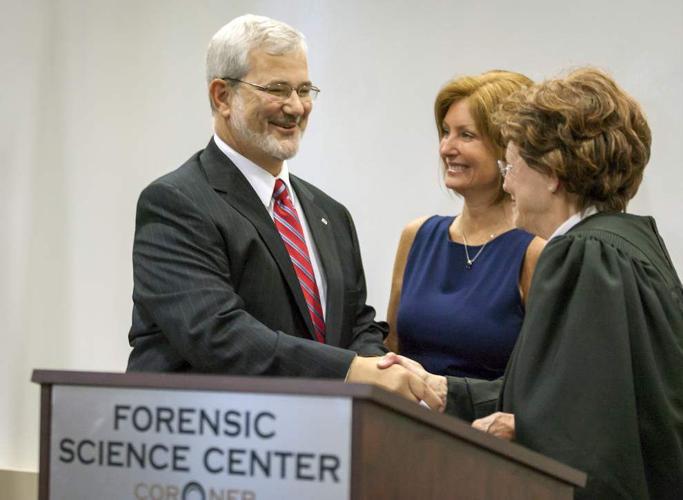 Preston praises holdover staff as he takes office as Tammany coroner