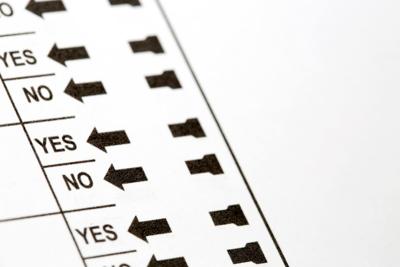 Election Ballot Yes and No Choices
