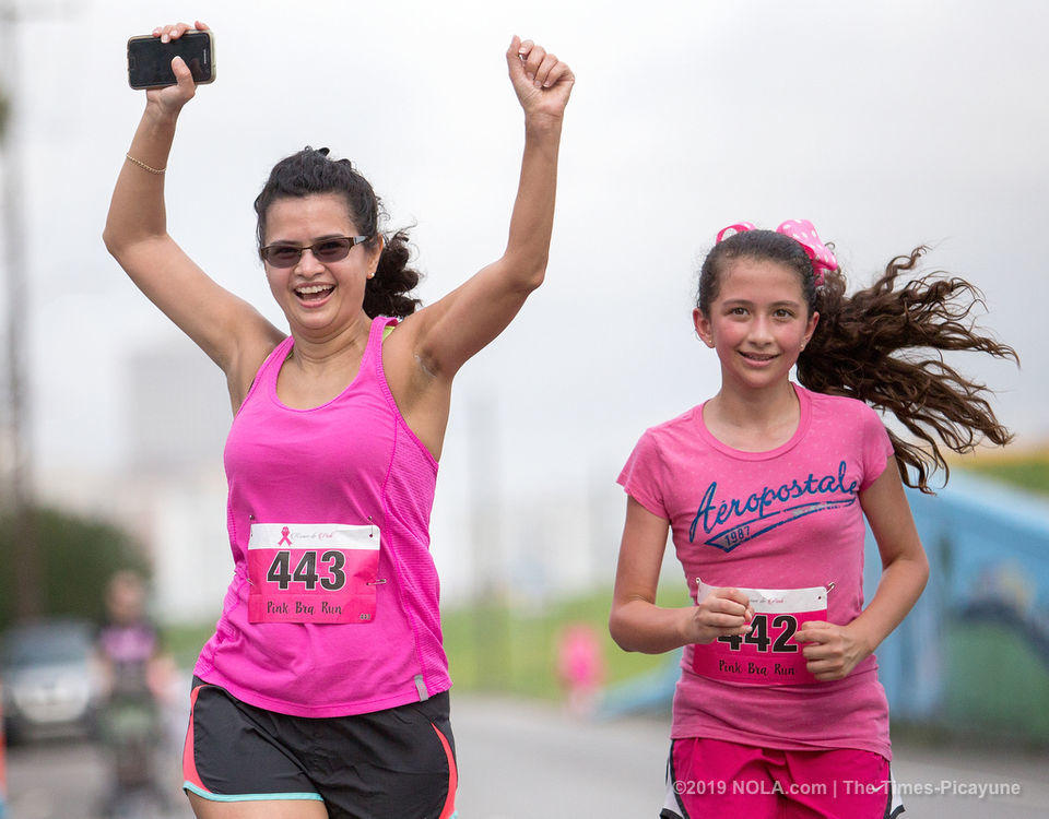 pink bra run