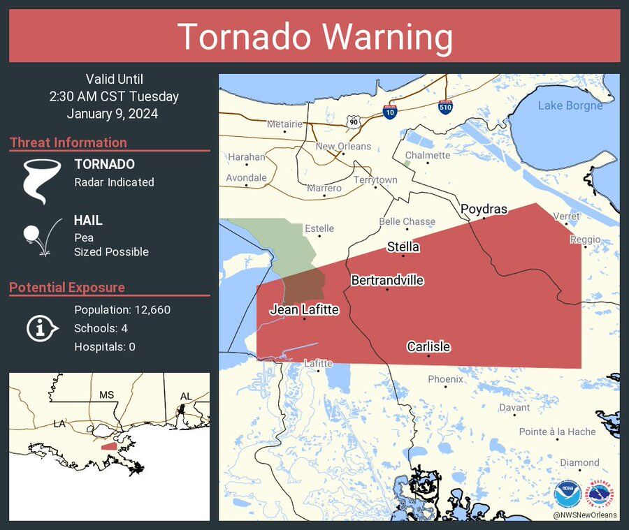 Tornado warning discount tods reserve la