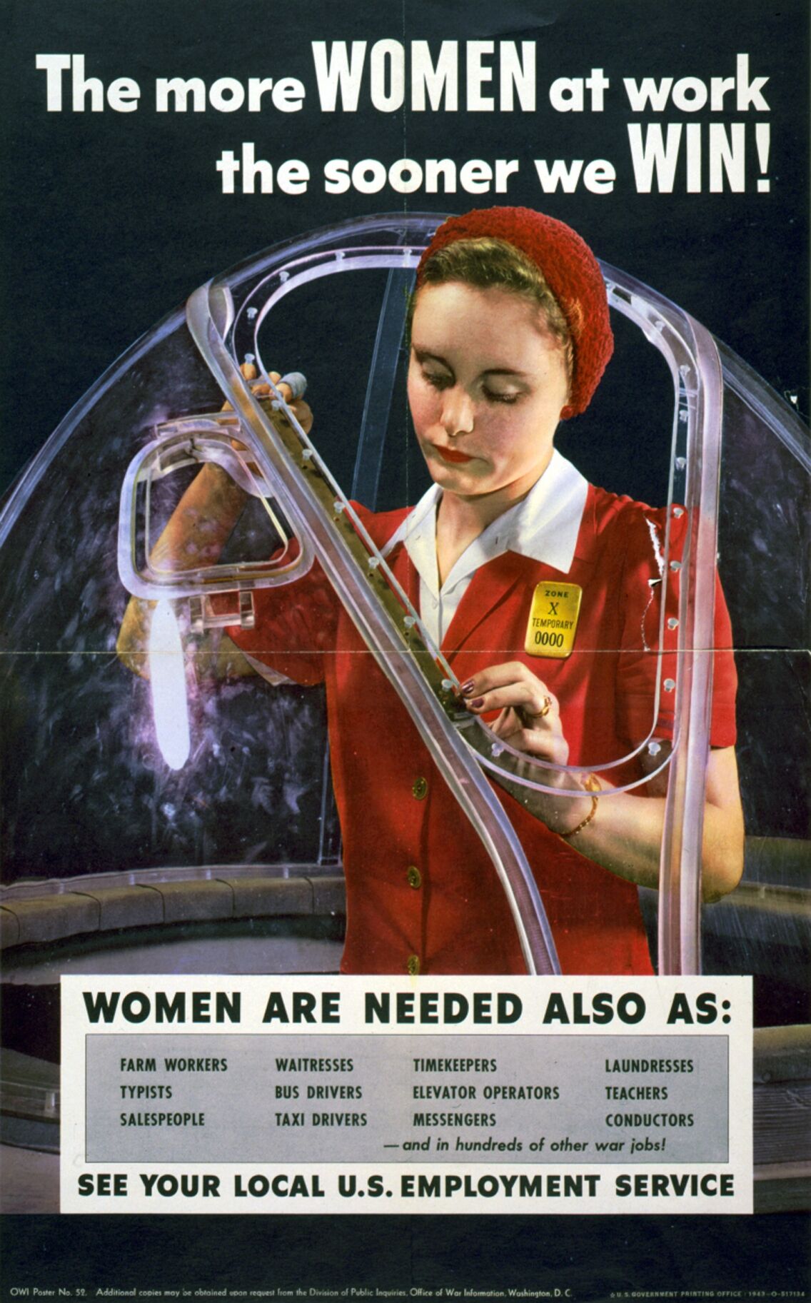 WWII American Woman Worker WW2 Propaganda Poster Legendary ROSIE THE RIVETER 
