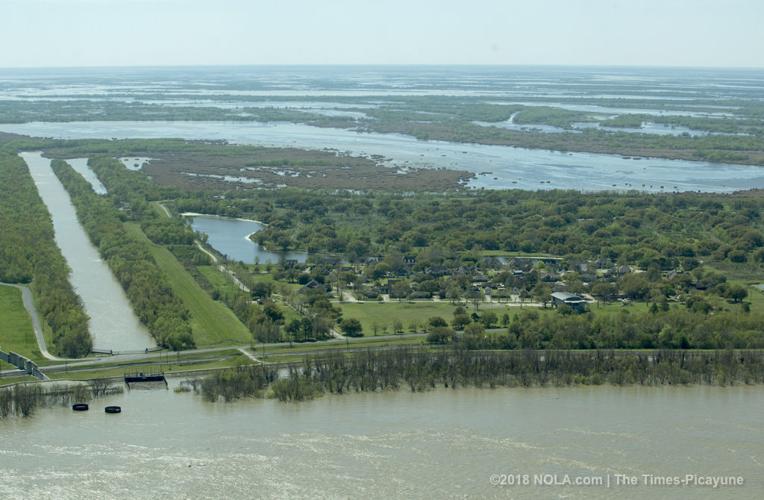 Bonnet Carre Spillway pictures from above
