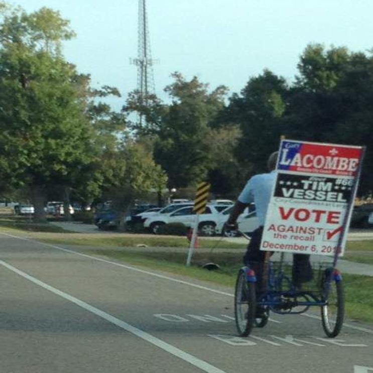 Gonzales Councilman S Bike Ride Past Polls Draws Misdemeanor Citation Communities Nola Com