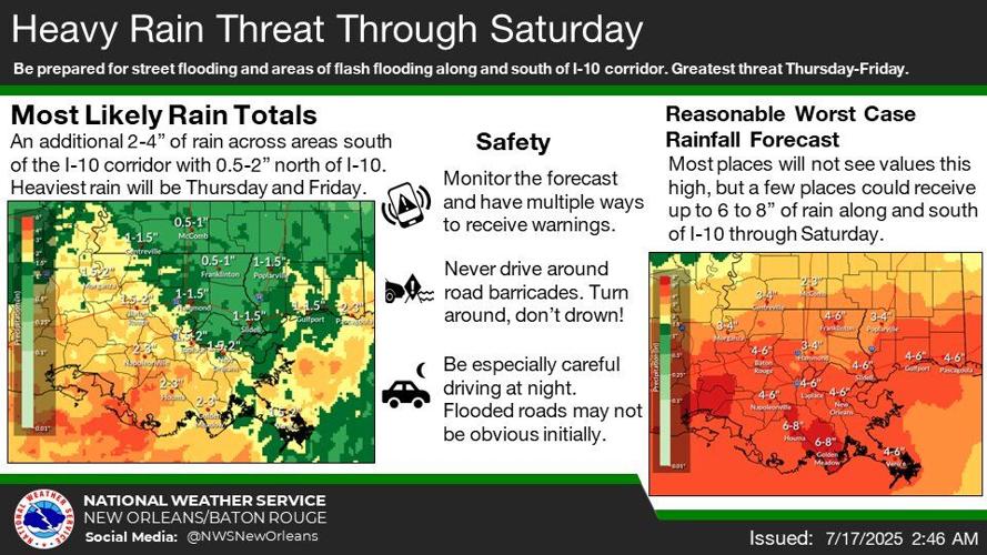 Gulf disturbance nears Louisiana as cities prepare for rain | Hurricane ...