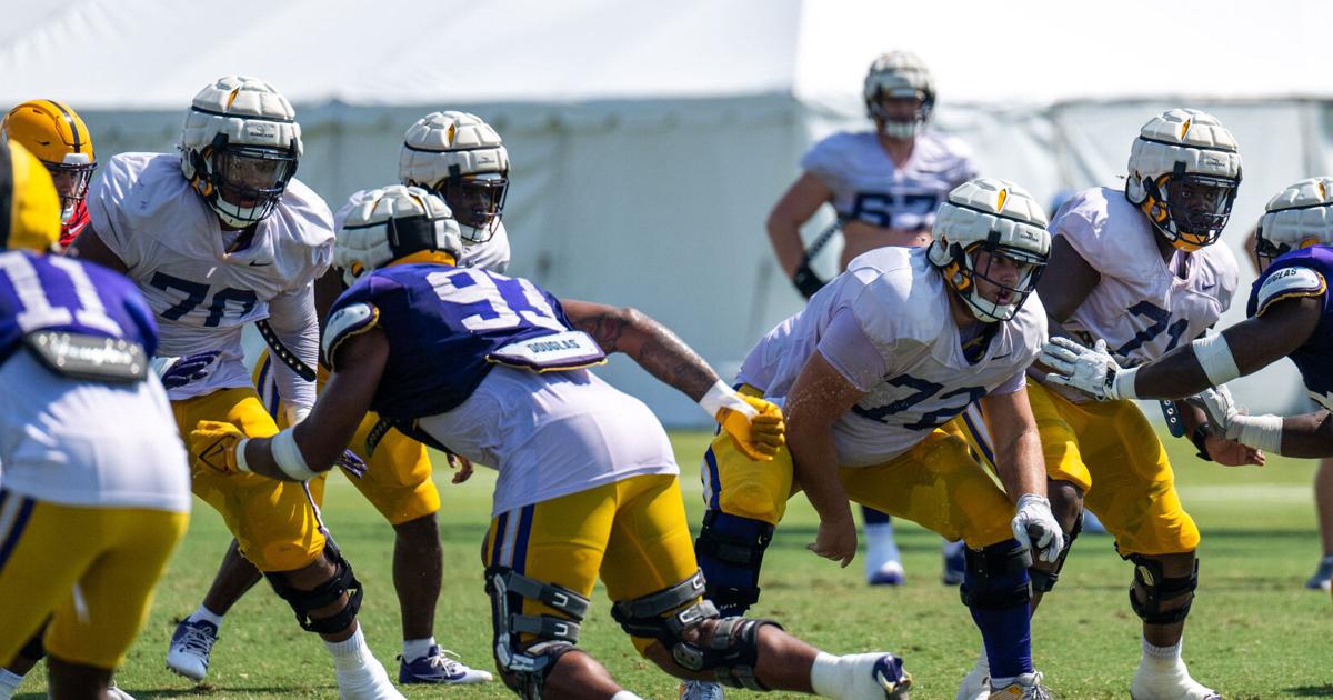 Tryree Adams LSU football observations: Tyree Adams starts offensive line | LSU ...
