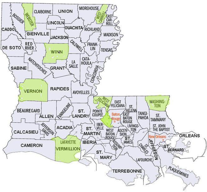 New Orleans Saints - 64 Parishes