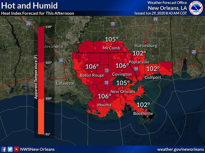 New Orleans could feel like 105 degrees Monday afternoon: See full ...
