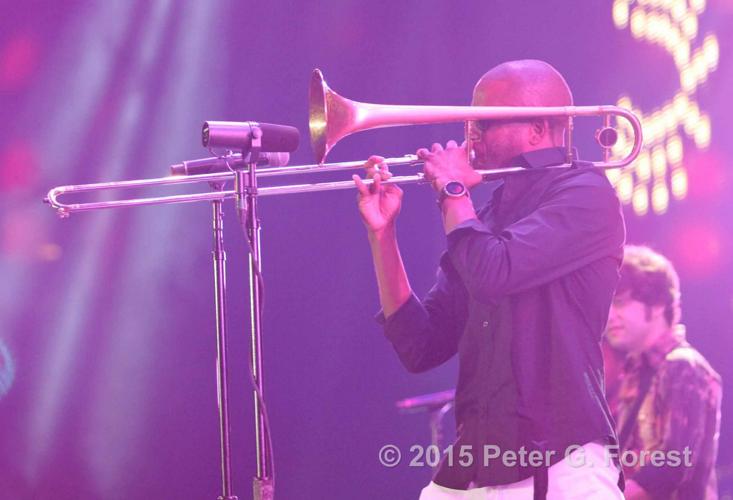 Trombone Shorty, with help from Mystikal, rocked the big stage at