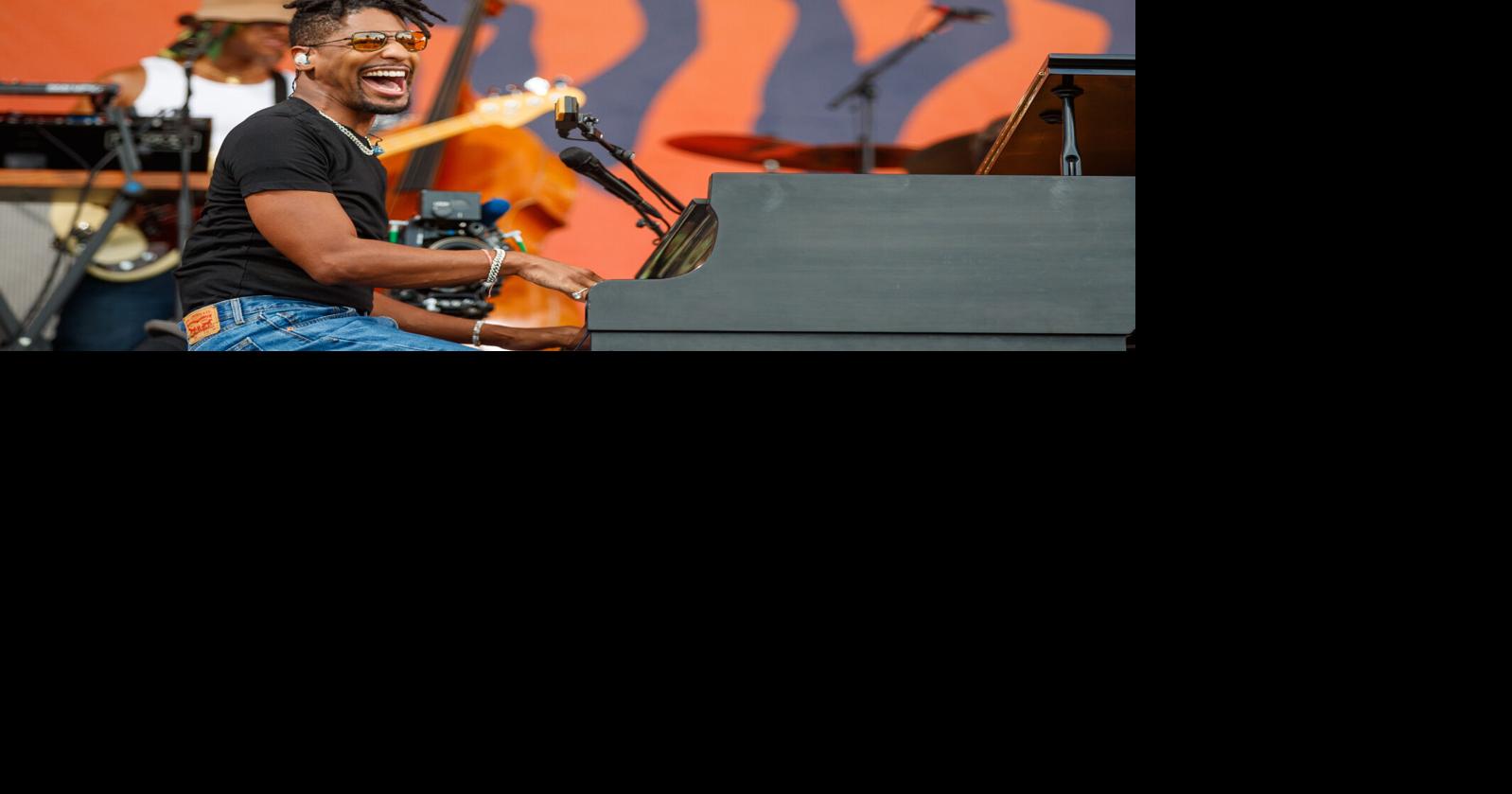 Jon Batiste went big as he headlined the 2026 New Orleans Jazz Festival on Friday